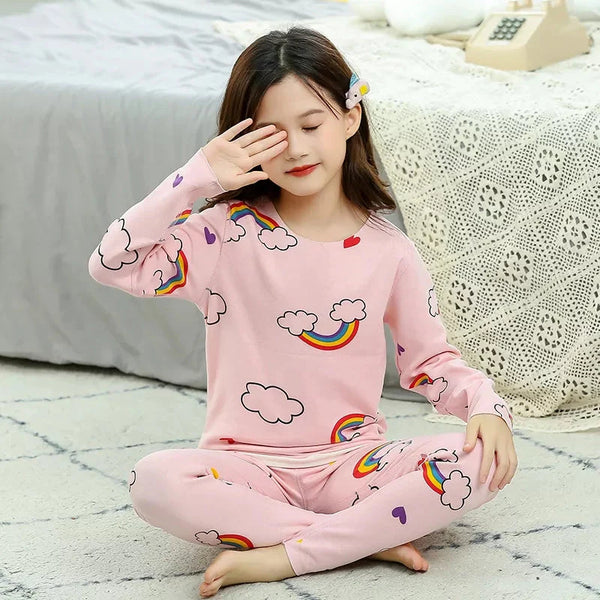 Pink Rainbow Kids Nightsuit