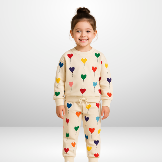 Off White All Over Hearts Printed