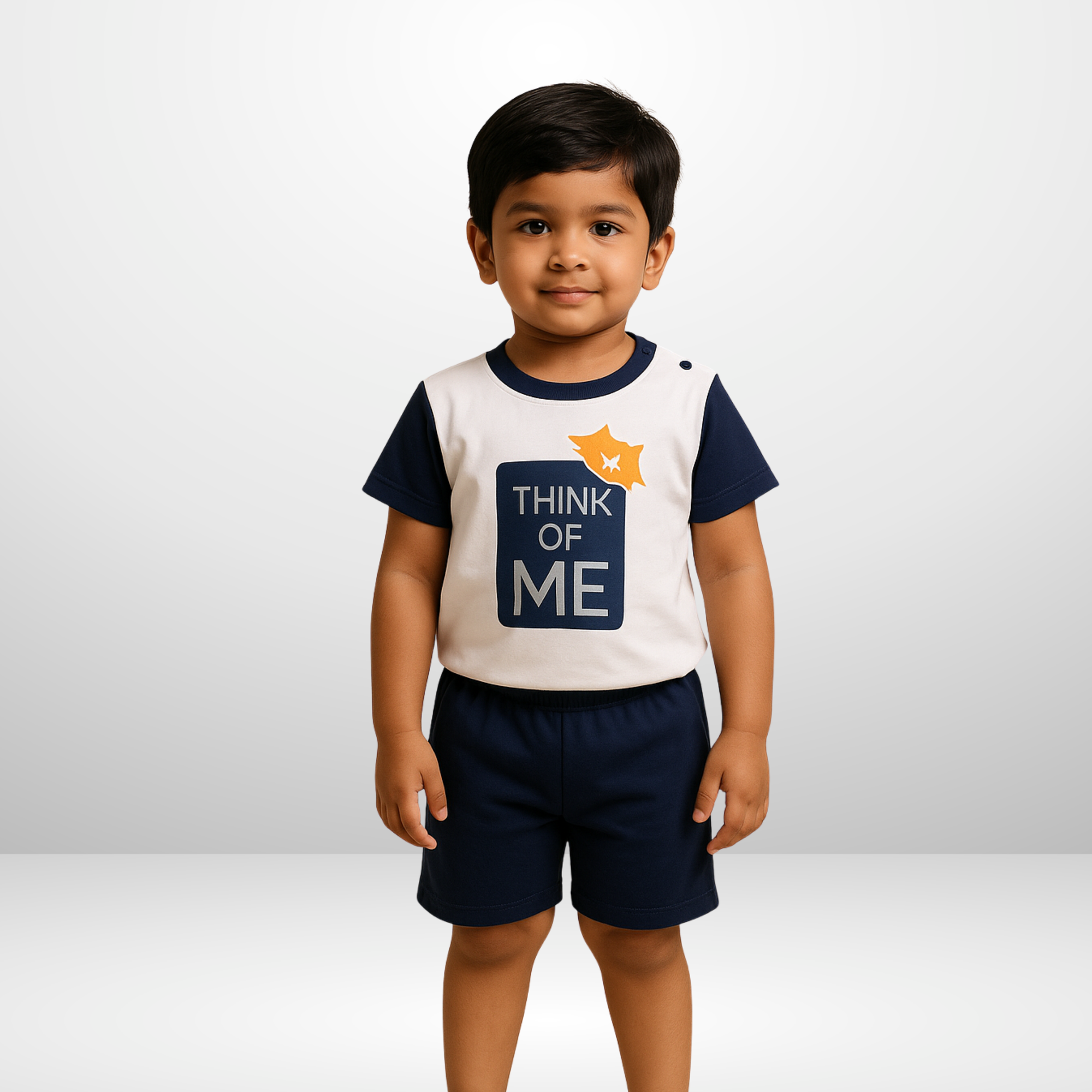 Blue THINK OF ME printed Kids