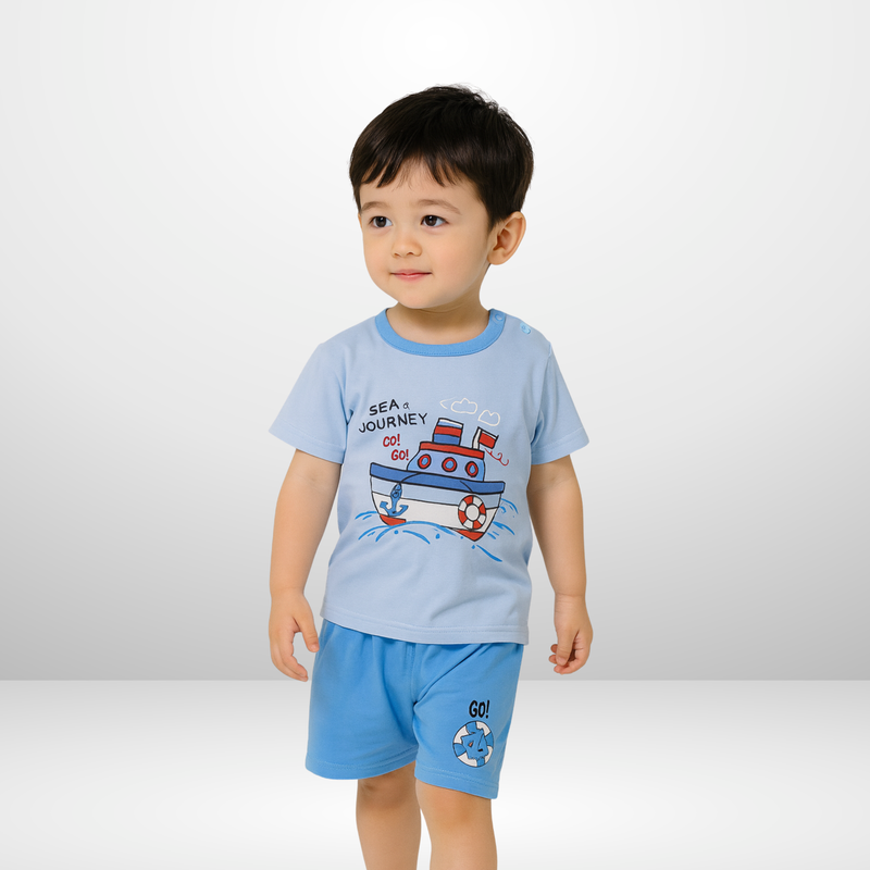 Blue Sea Journey Kids Short Sleeve Kids Wear