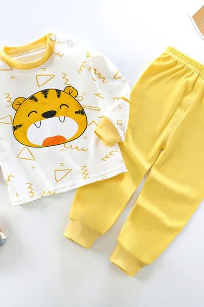 Cartoon Long-sleeved T-shirt + Trouser Infant Clothes 2pcs Suit | Kids ...