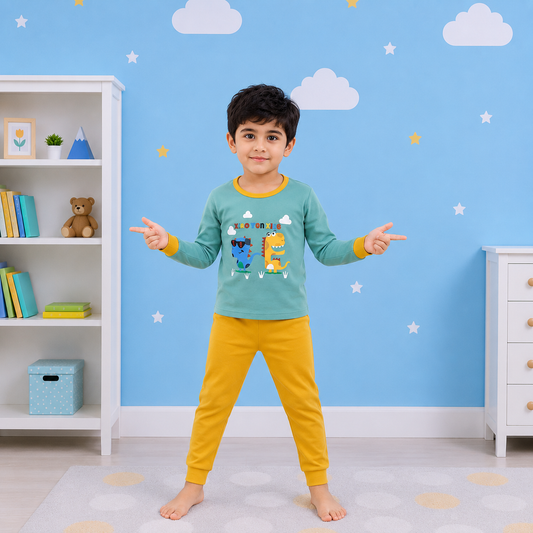 Dinosour Kids Full Sleeves wear