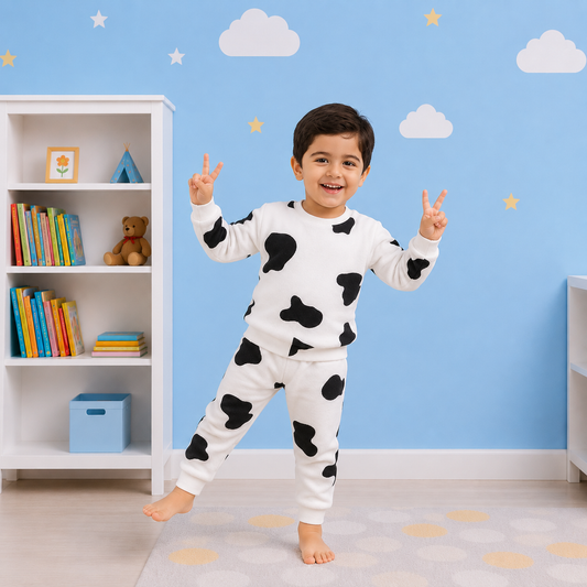 Kids Black & White Winter Wear Outfit