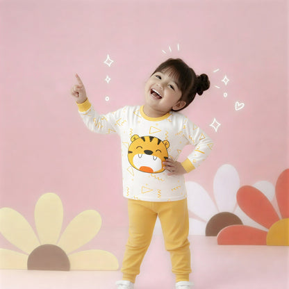 Tiger Cartoon Printed Kids Wear Set