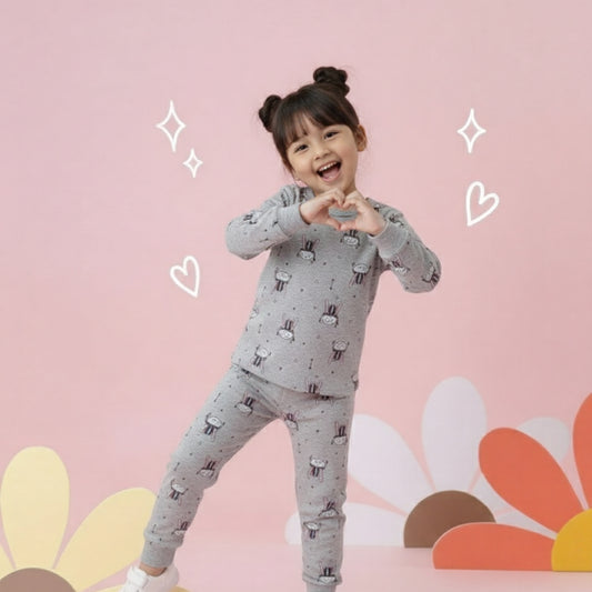 Bunny Print Kids Summer Wear Set