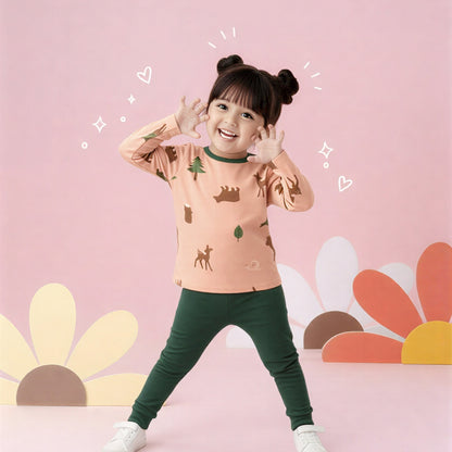 Forest Printed Kids Wear Set