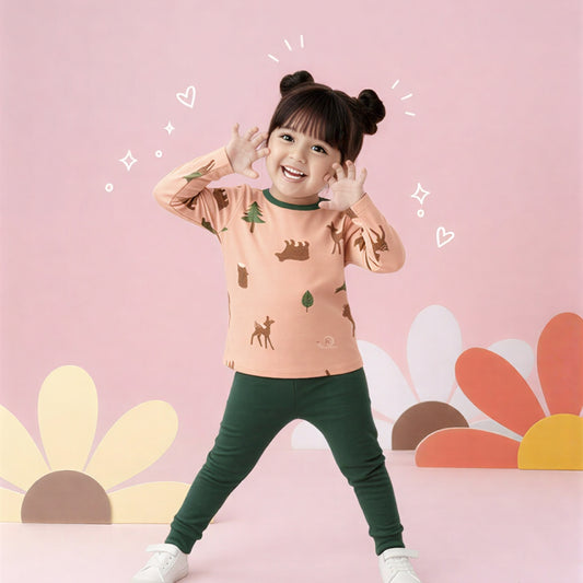 Forest Printed Kids Wear Set