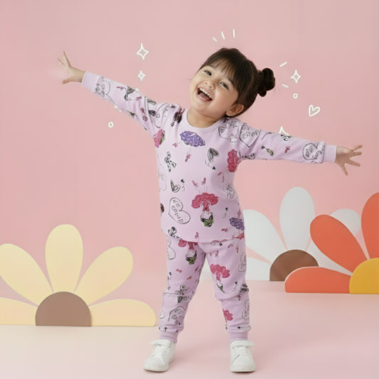 Cartoon Printed Kids Wear Set