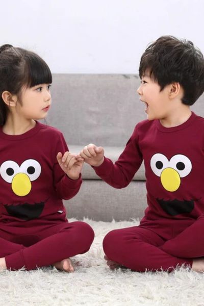 Mahroon Cute Printed Kids Wear