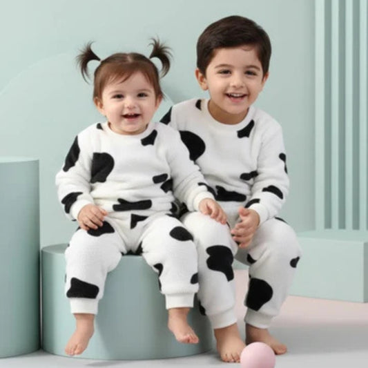 Kids Black & White Winter Wear Outfit