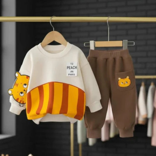 Yellow Cat Kids Winter Panel Tracksuit