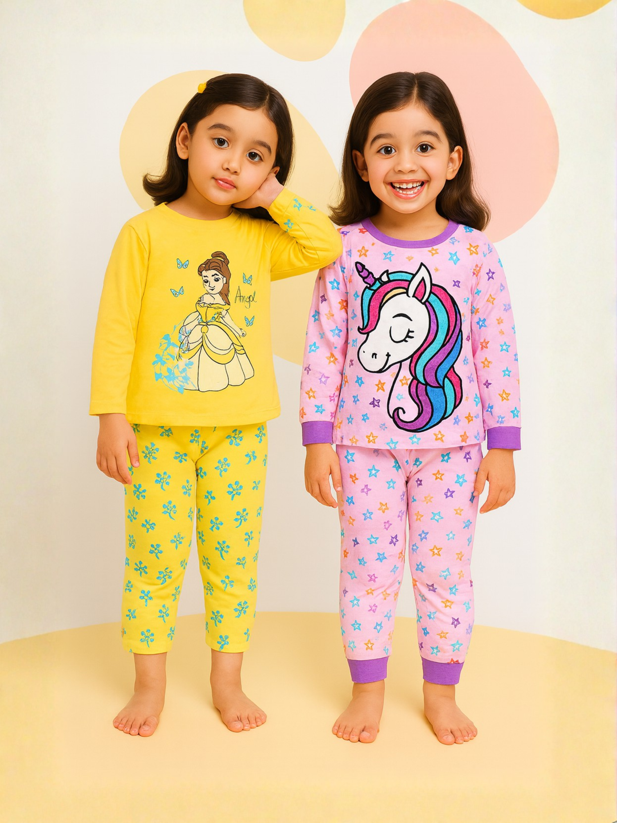 Deal 21- Pack of 02 Baby Girls Printed Suits