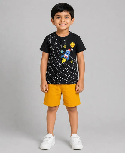 Boys Rocket Print Set