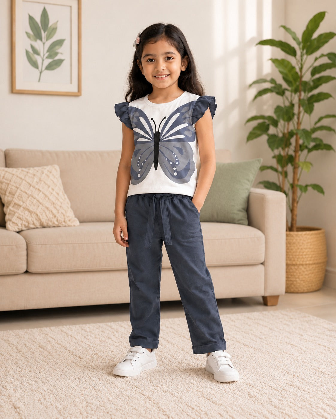 Brown Butterfly Co-Ord Set