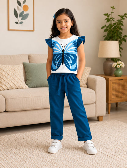 Blue Butterfly Co-Ord Set