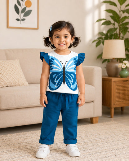 Blue Butterfly Co-Ord Set