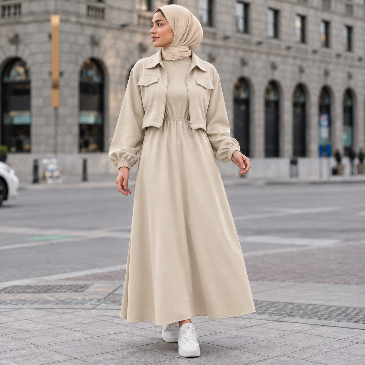 Beige Modest Set