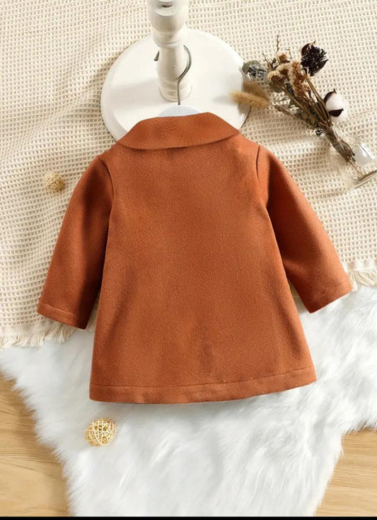 Elegant Double-Breasted Camel Coat