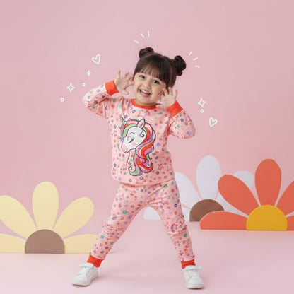 Unicorn Printed Kids Wear Set
