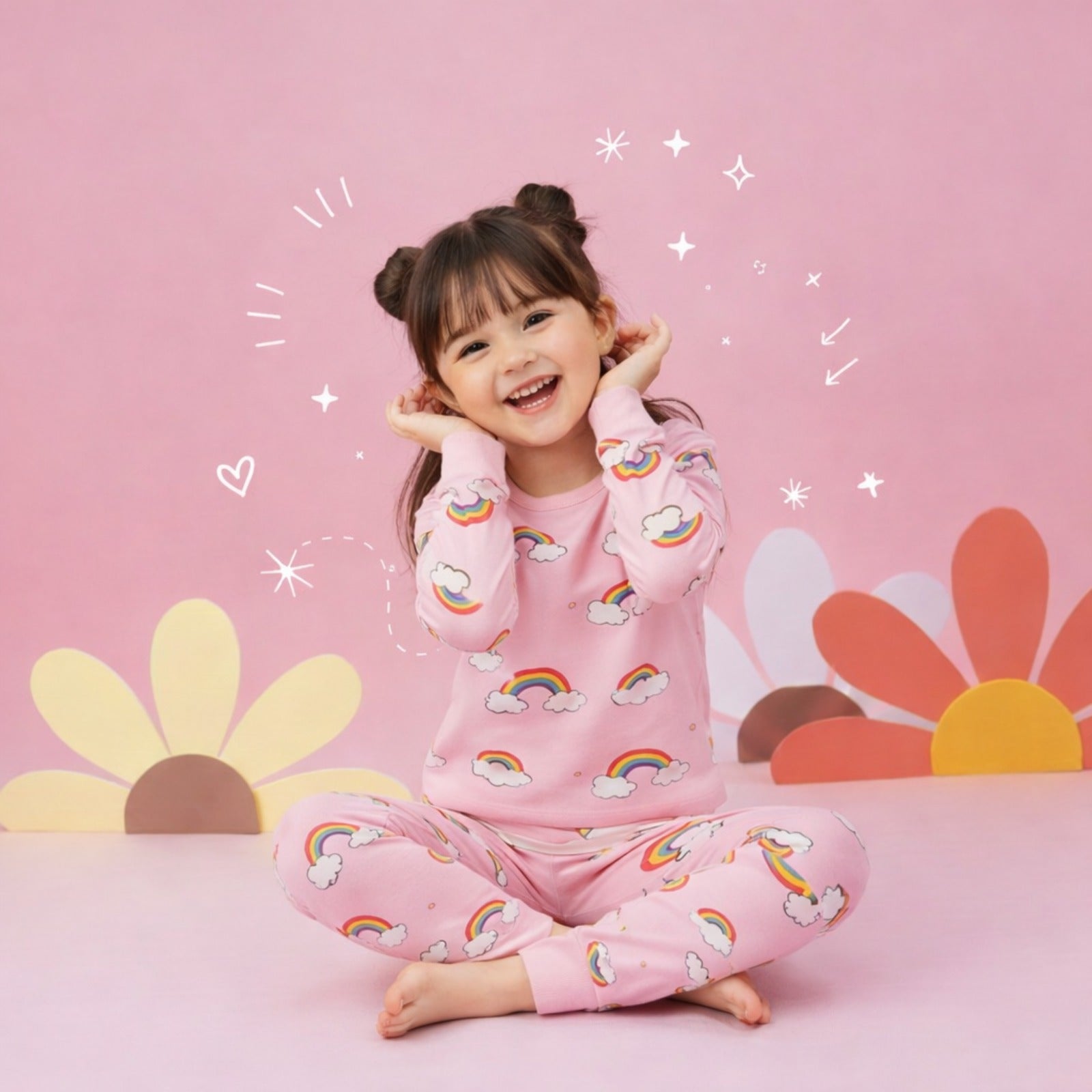 Sky Blue Rainbow Kids Nightwear
