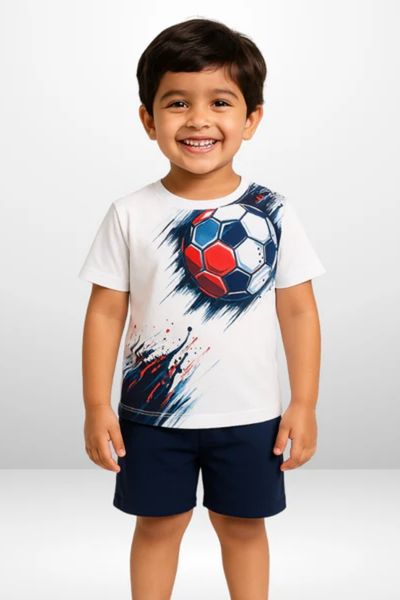 Football Print KIds Short Wear